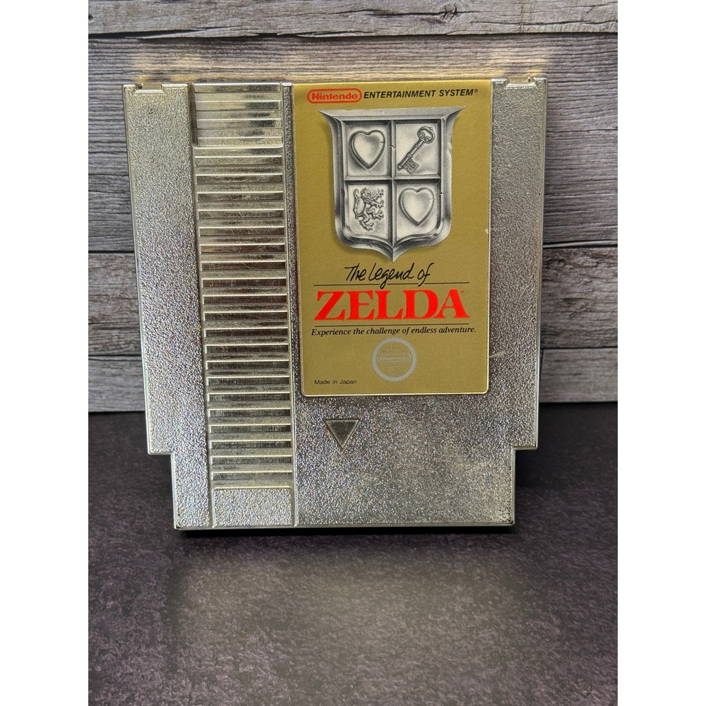 The Legend of Zelda Nintendo NES Gold Cartridge Video Game with Dust Sleeve